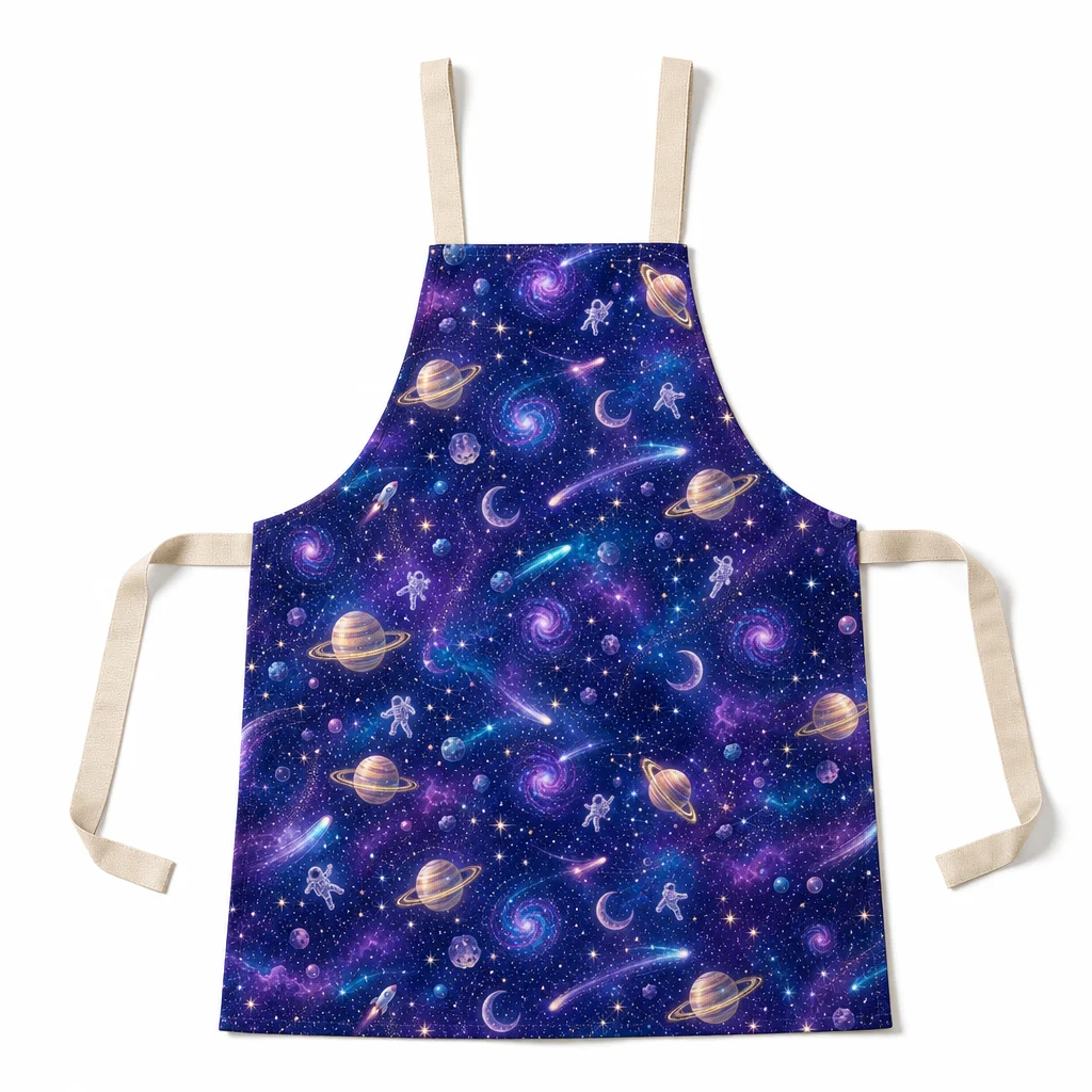 Cosmic Garden All-Over Print Apron - flat lay