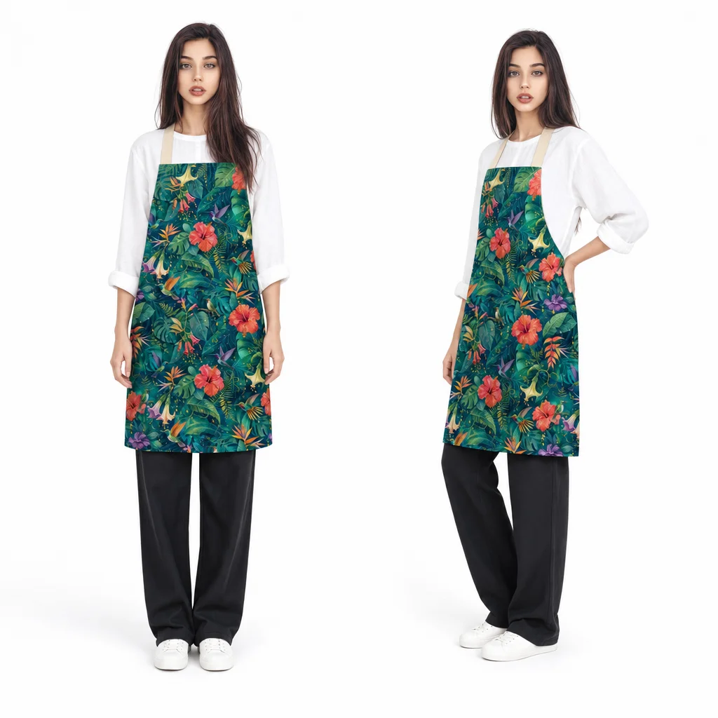 Hummingbird Nectar All-Over Print Apron - worn by model