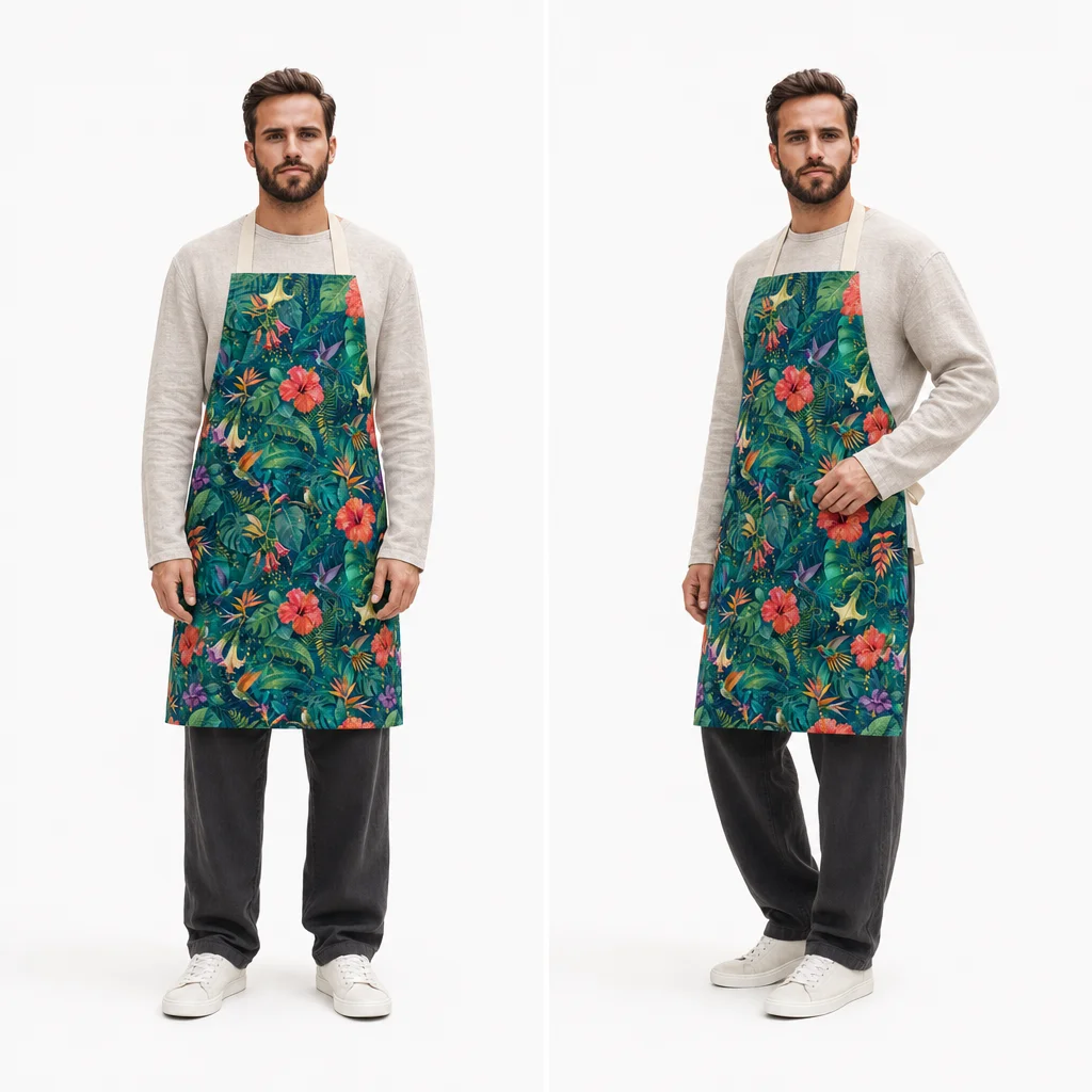 Hummingbird Nectar All-Over Print Apron - worn by model