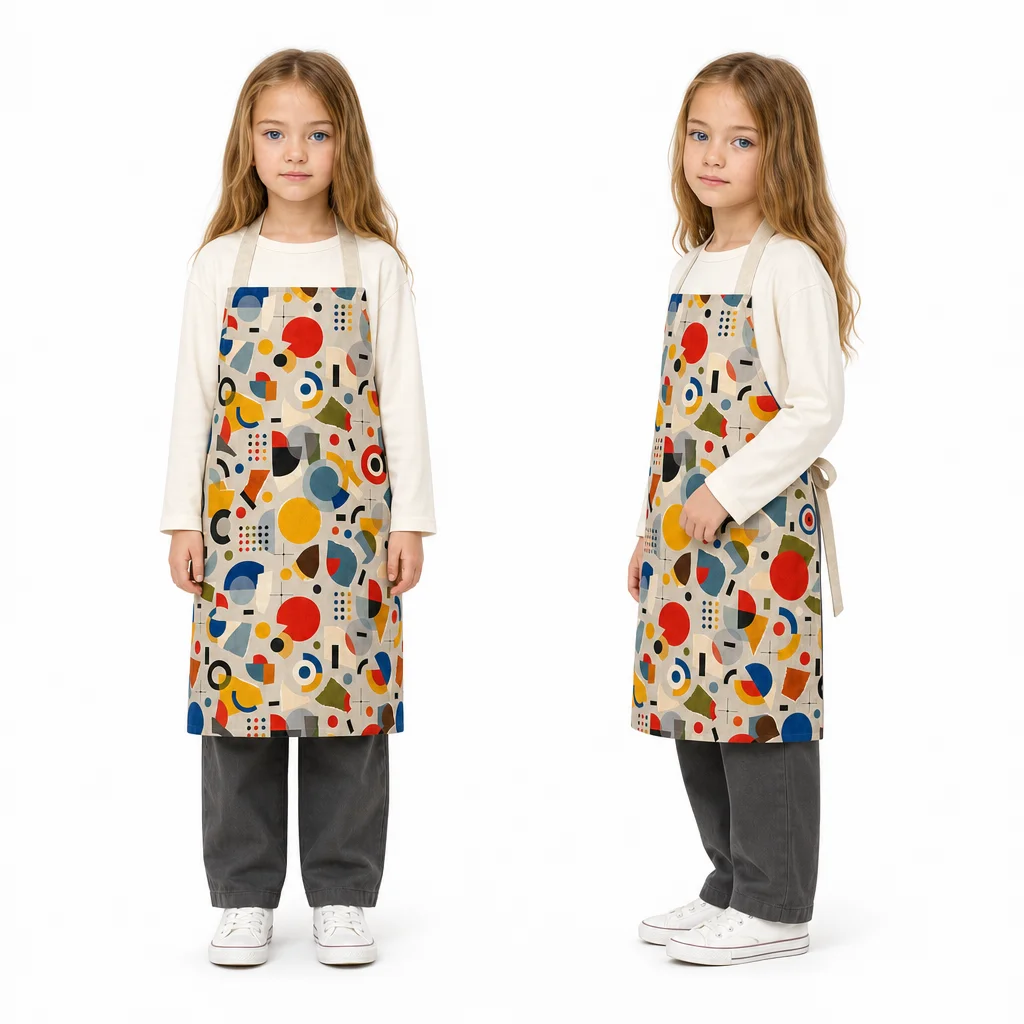 Bauhaus Circles All-Over Print Apron - worn by model