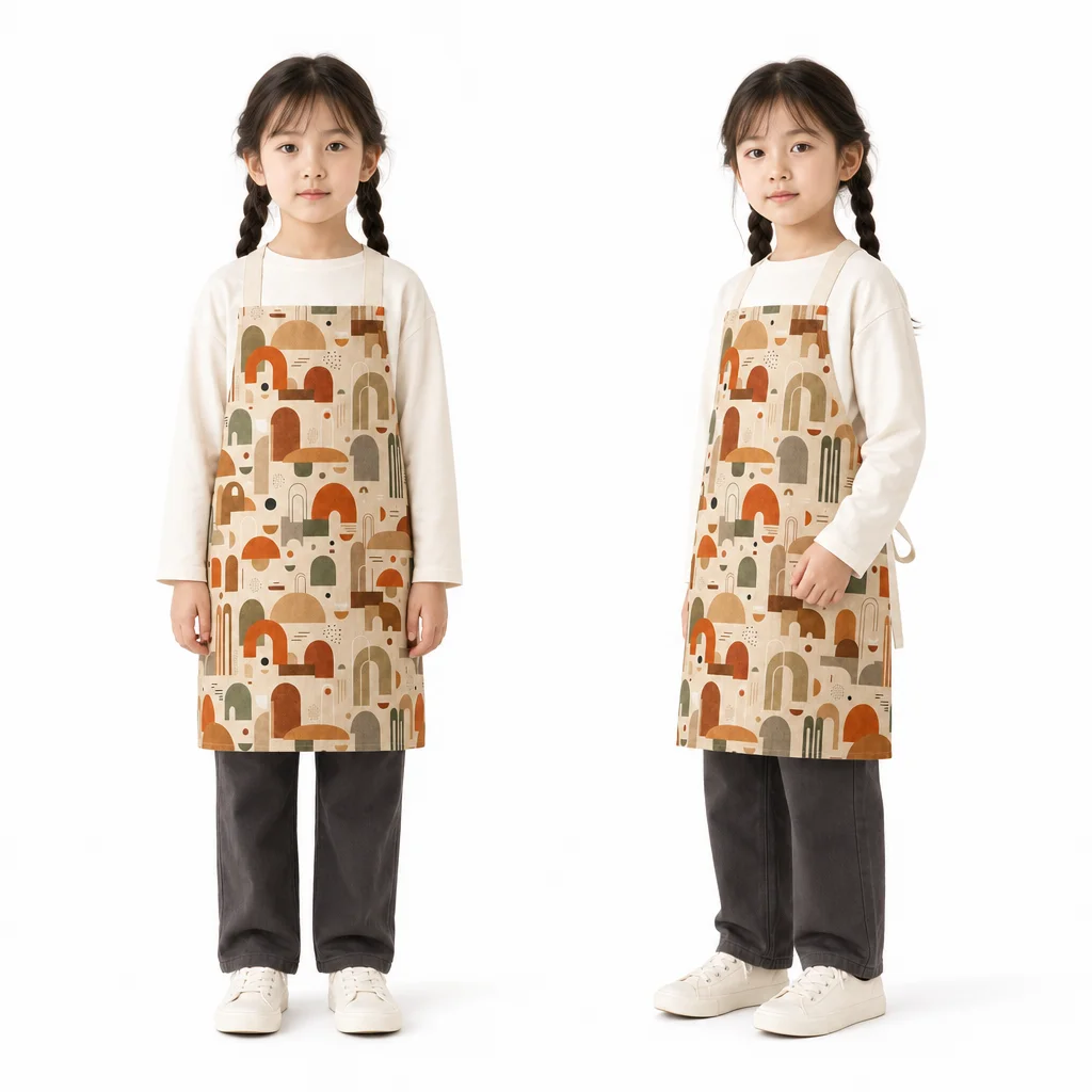 Earth Arch Geometry All-Over Print Apron - worn by model