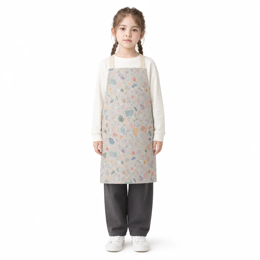 Soft Terrazzo Glow All-Over Print Apron - worn by model