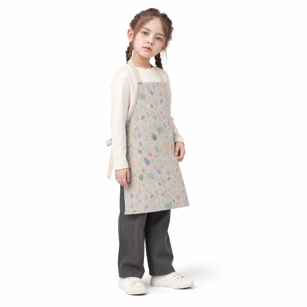 Soft Terrazzo Glow All-Over Print Apron - worn by model