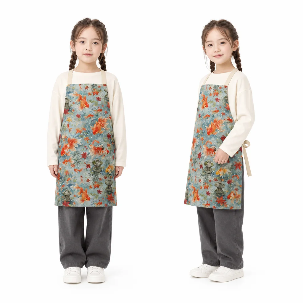 Maple Koi Pond All-Over Print Apron - worn by model