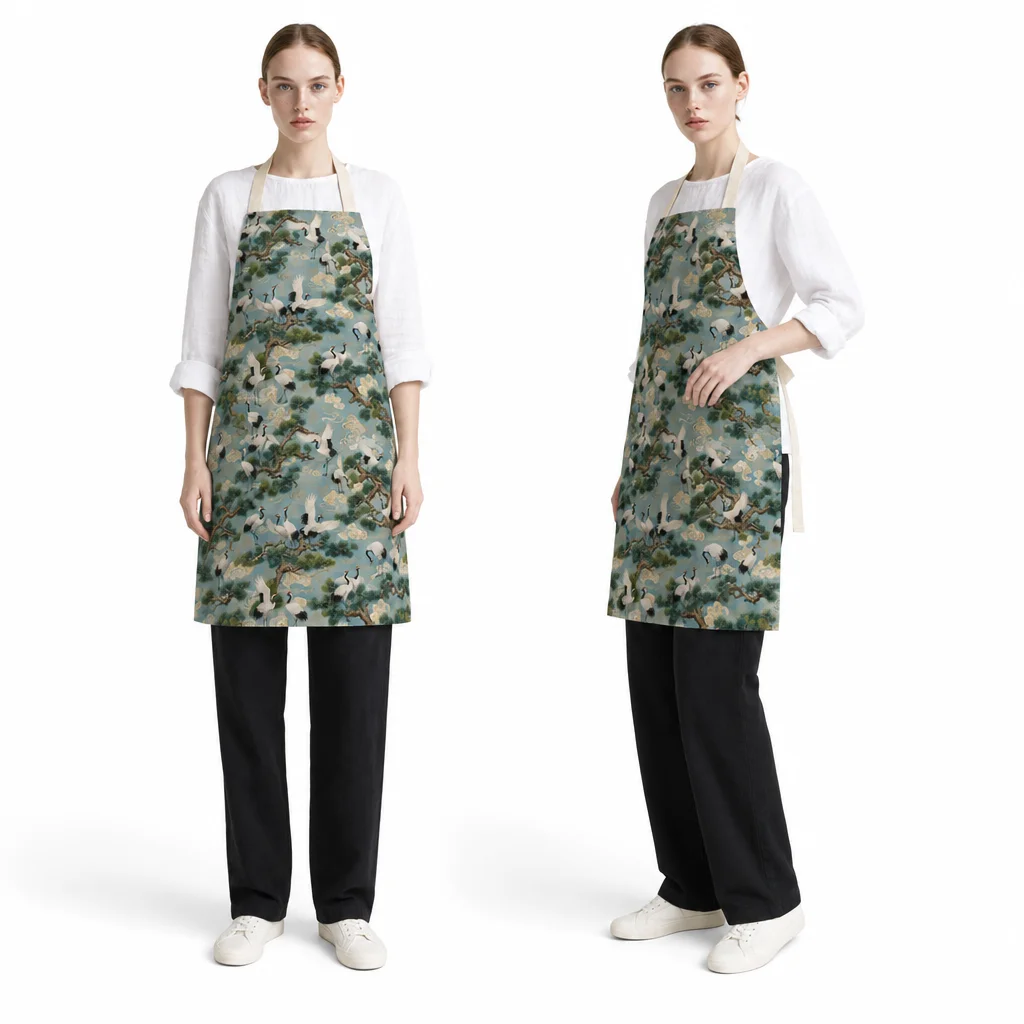 Crane Pine Longevity All-Over Print Apron - worn by model