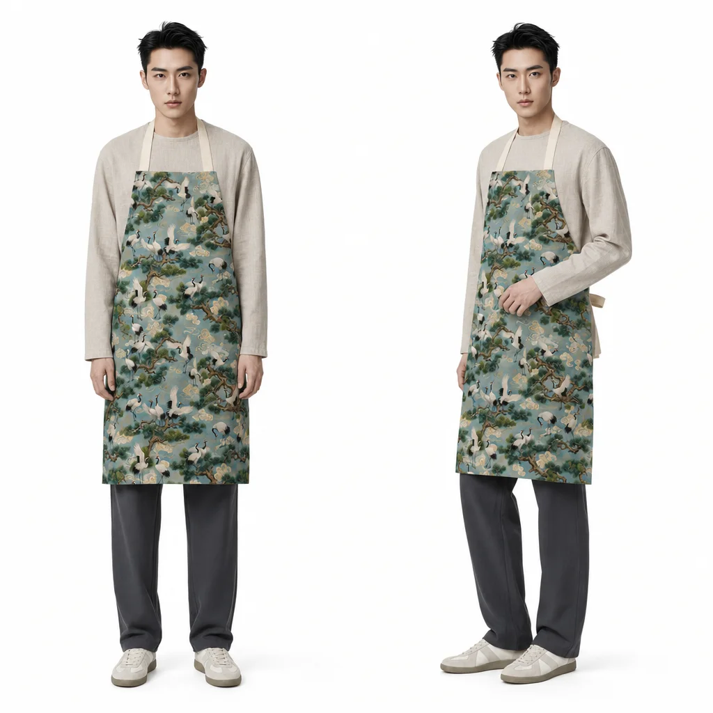 Crane Pine Longevity All-Over Print Apron - worn by model