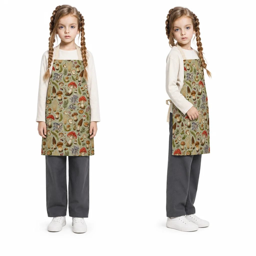 Forest Mushroom Forager All-Over Print Apron - worn by model