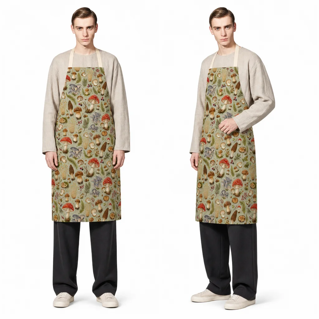 Forest Mushroom Forager All-Over Print Apron - worn by model