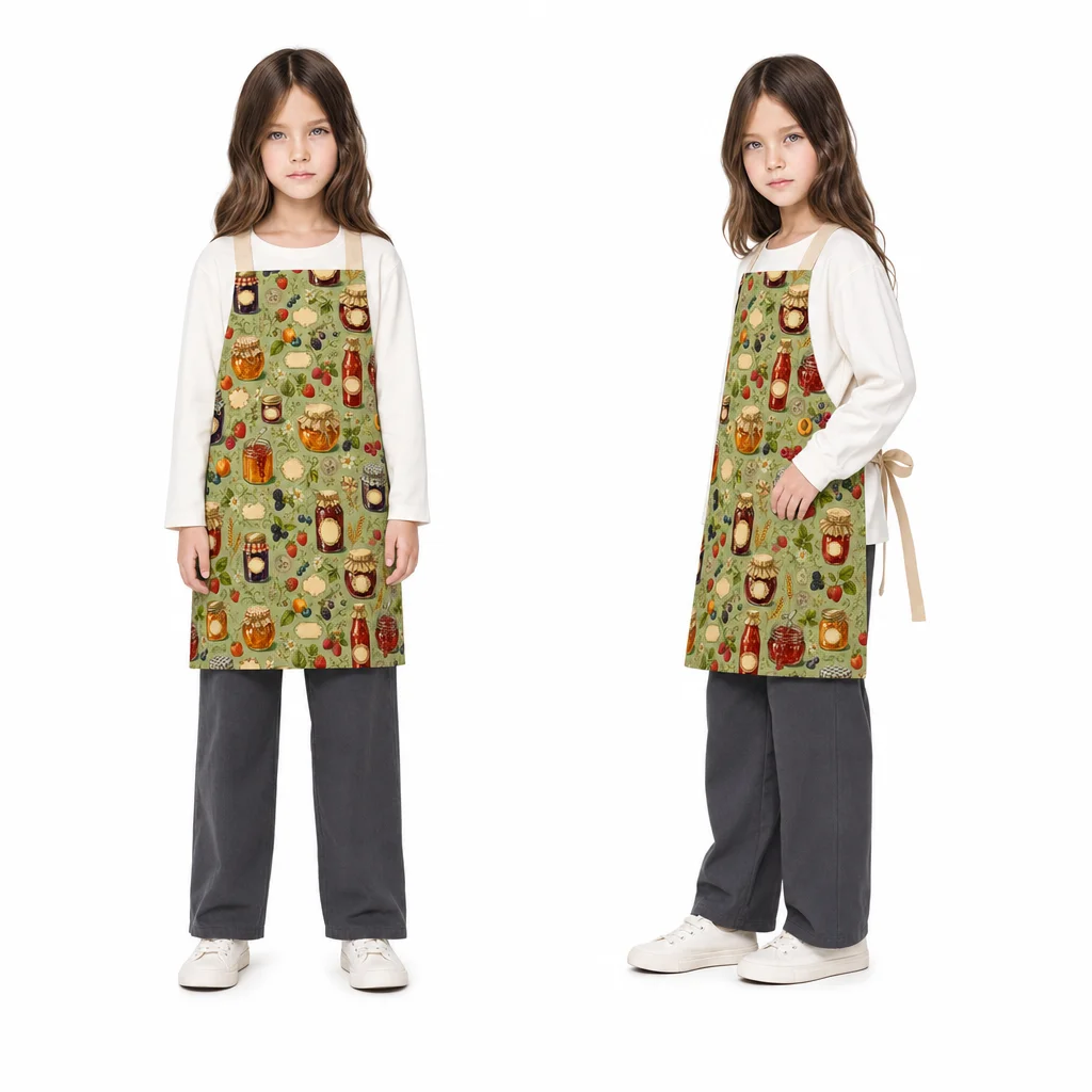 Vintage Jam Jars All-Over Print Apron - worn by model