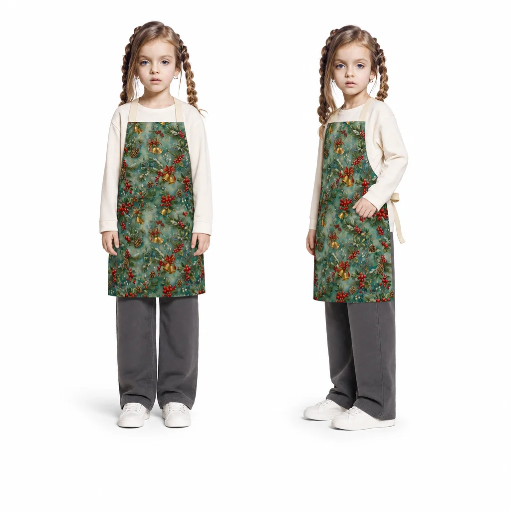 Christmas Berry Bells All-Over Print Apron - worn by model