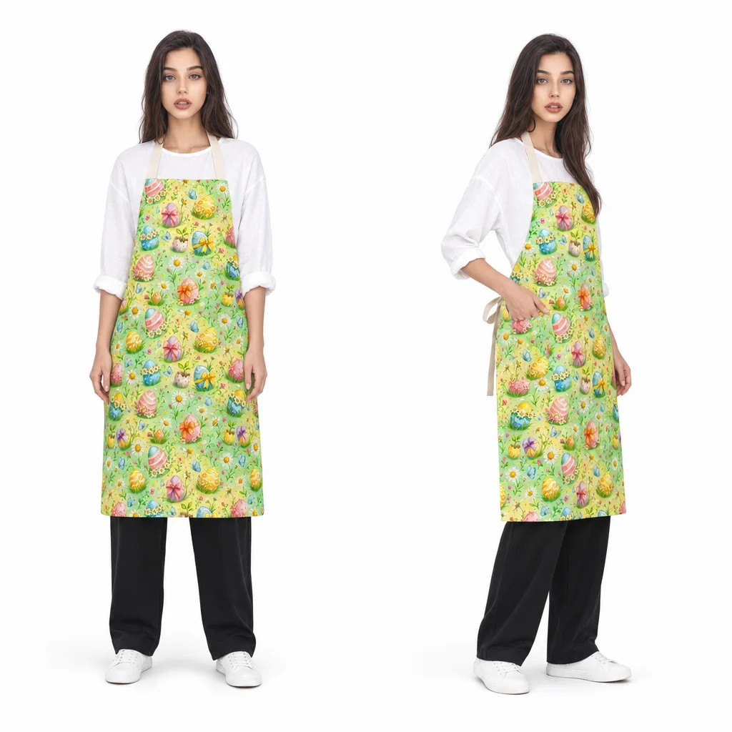 Spring Daisy Easter Garden All-Over Print Apron - worn by model