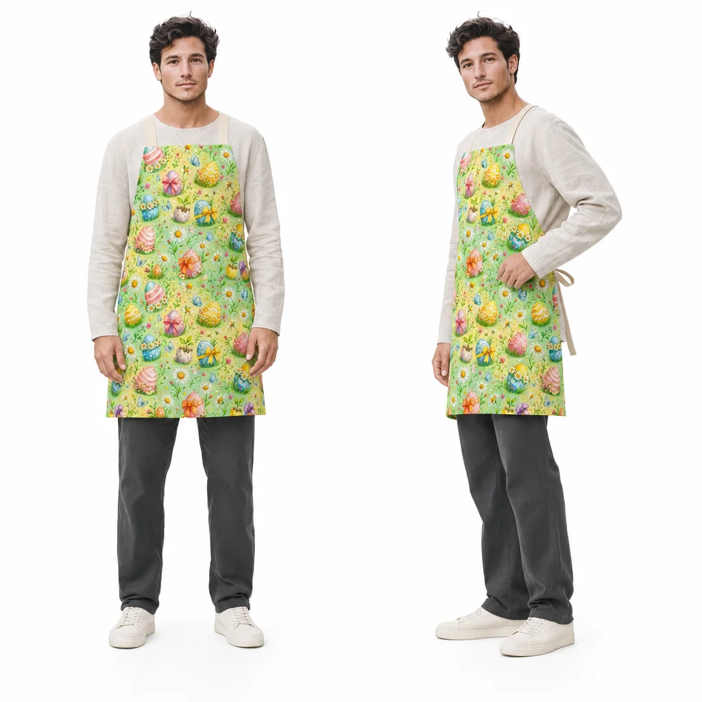 Spring Daisy Easter Garden All-Over Print Apron - worn by model