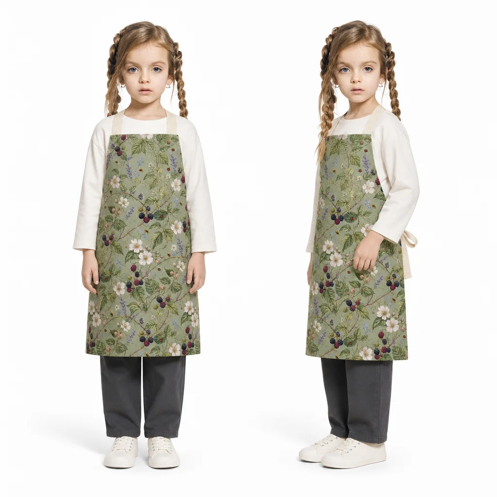 Blackberry Vines All-Over Print Apron - worn by model