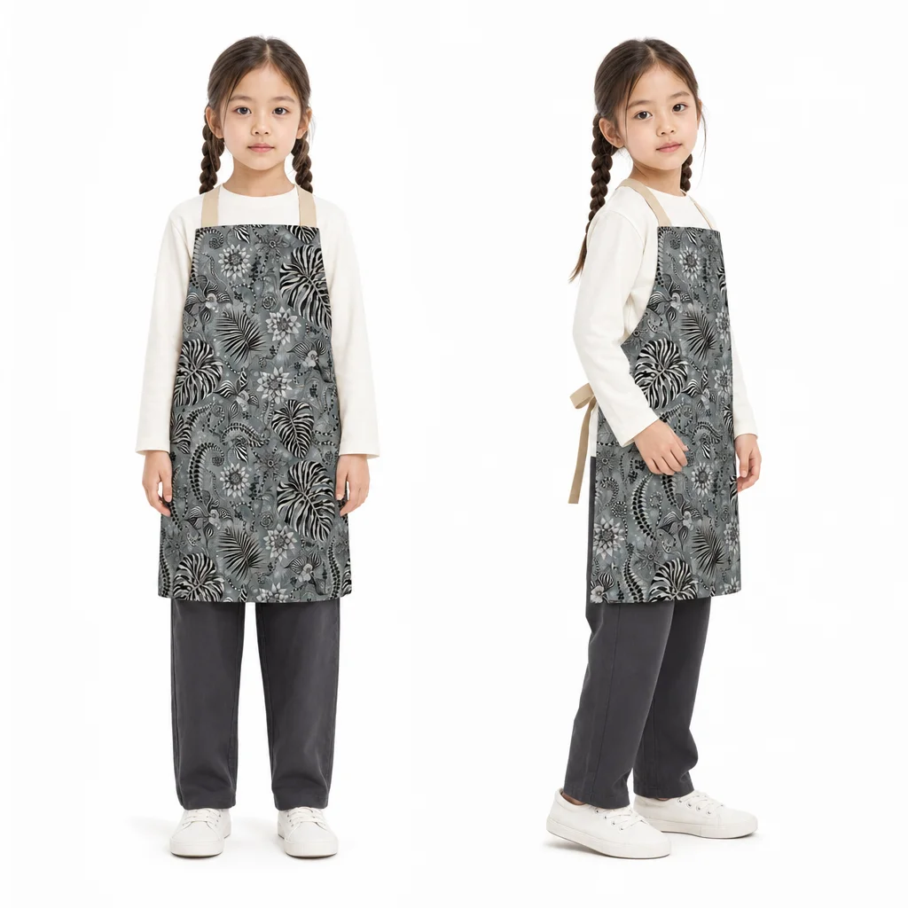 Zebra Secret Garden All-Over Print Apron - worn by model