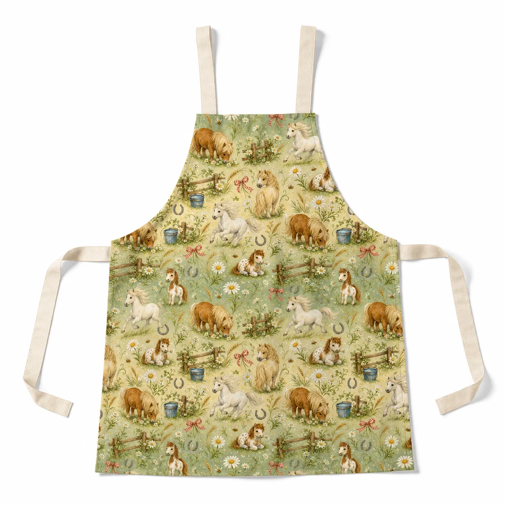 Pony Daisy Ranch All-Over Print Apron - flat lay