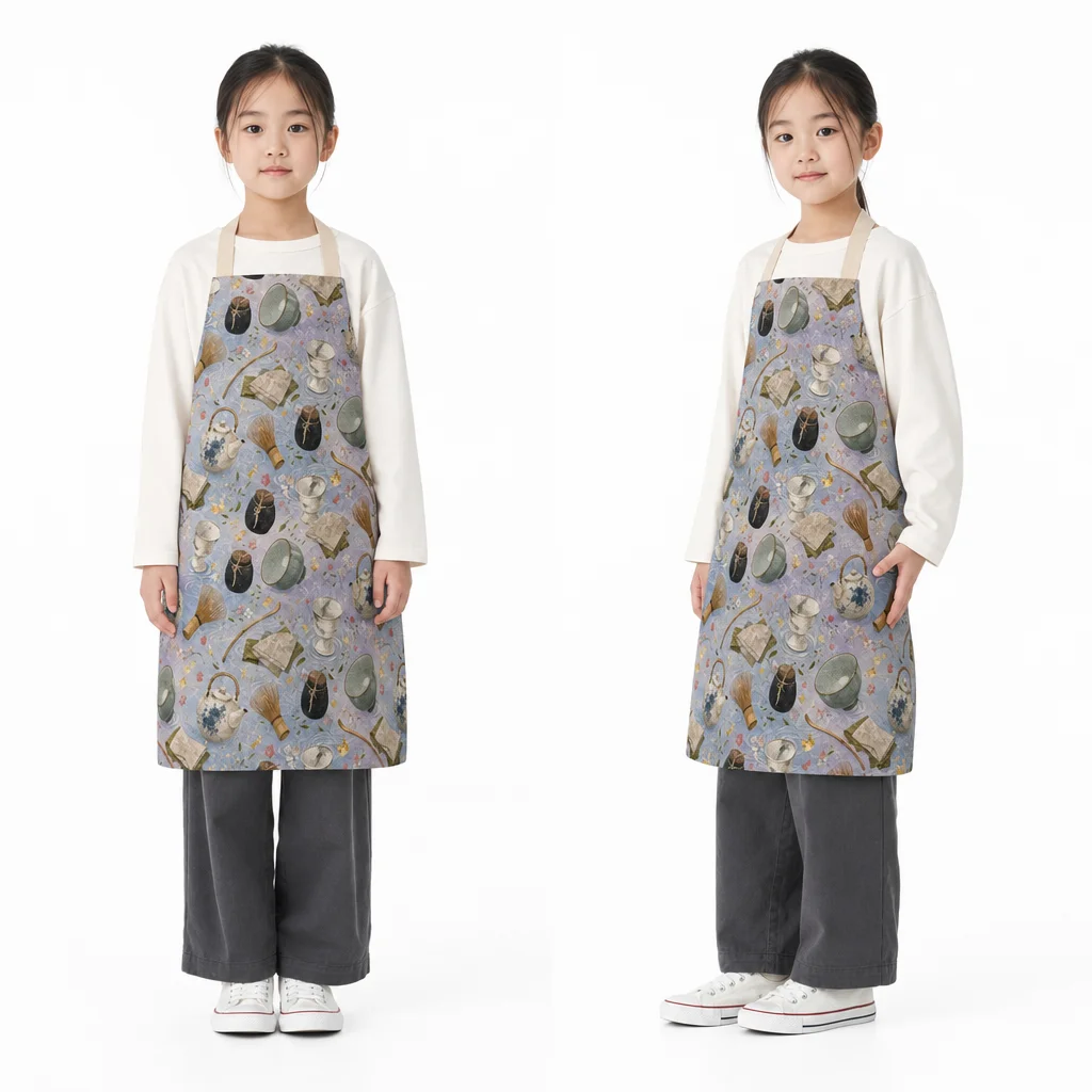 Washi Tea Still Life All-Over Print Apron - worn by model