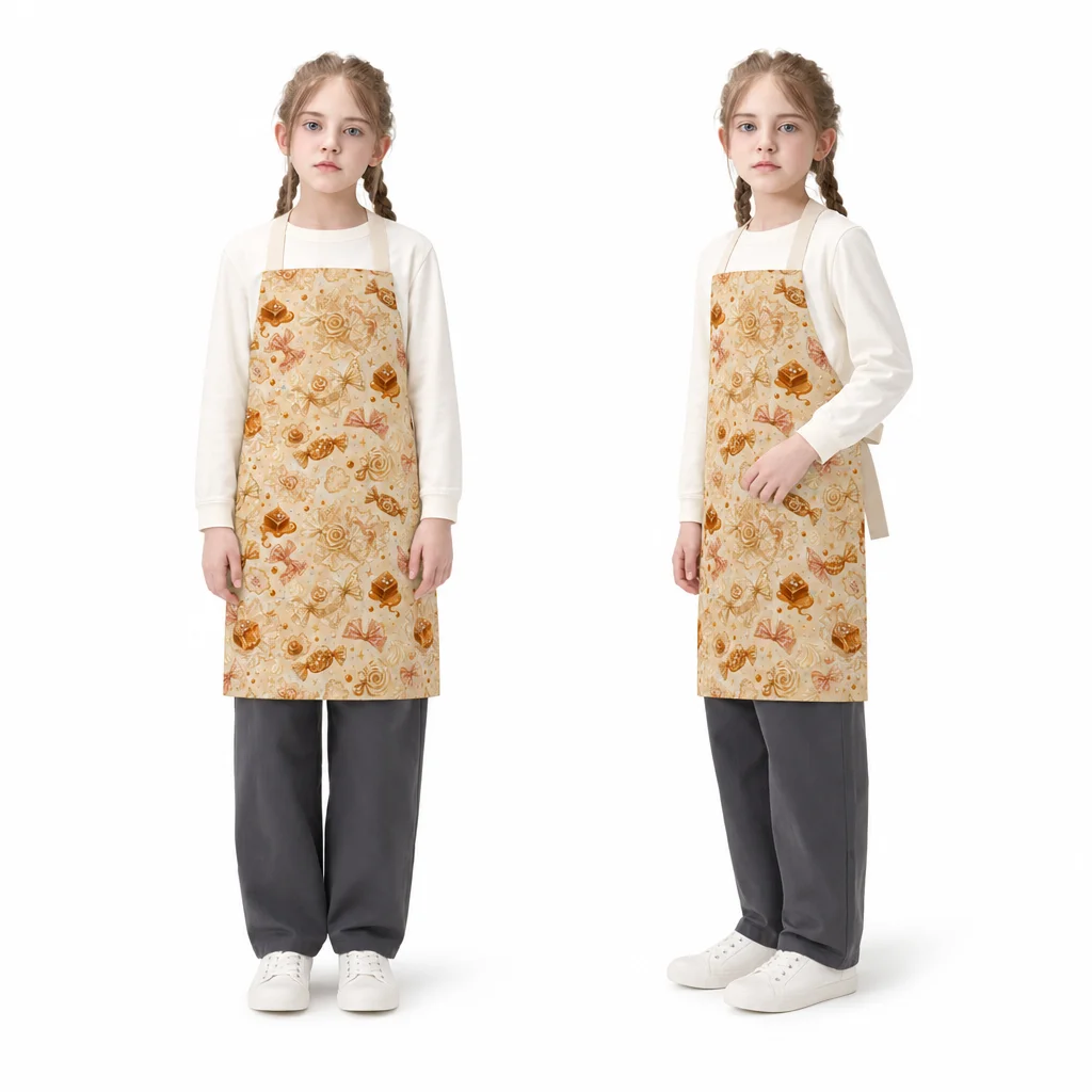 Sea Salt Caramel Candy Wrap All-Over Print Apron - worn by model