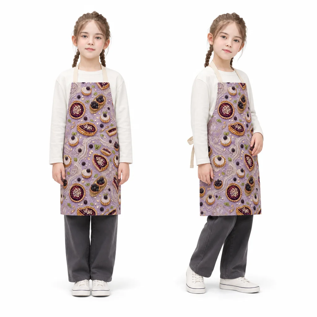 Blackberry Tart Garden All-Over Print Apron - worn by model