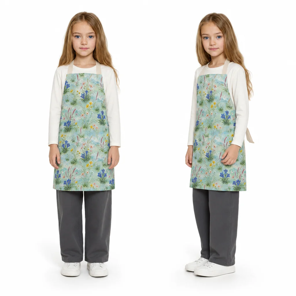Alpine Wildflower Meadow All-Over Print Apron - worn by model