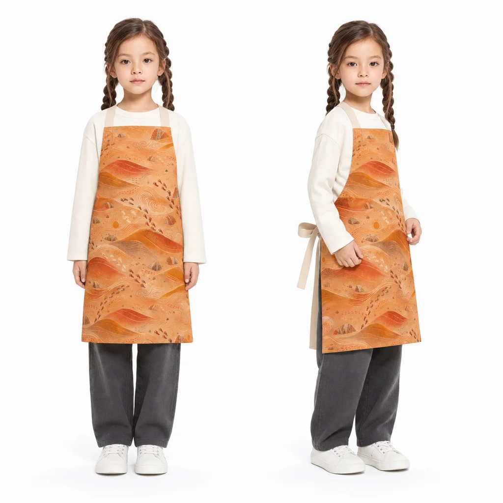Desert Dune Footprints All-Over Print Apron - worn by model