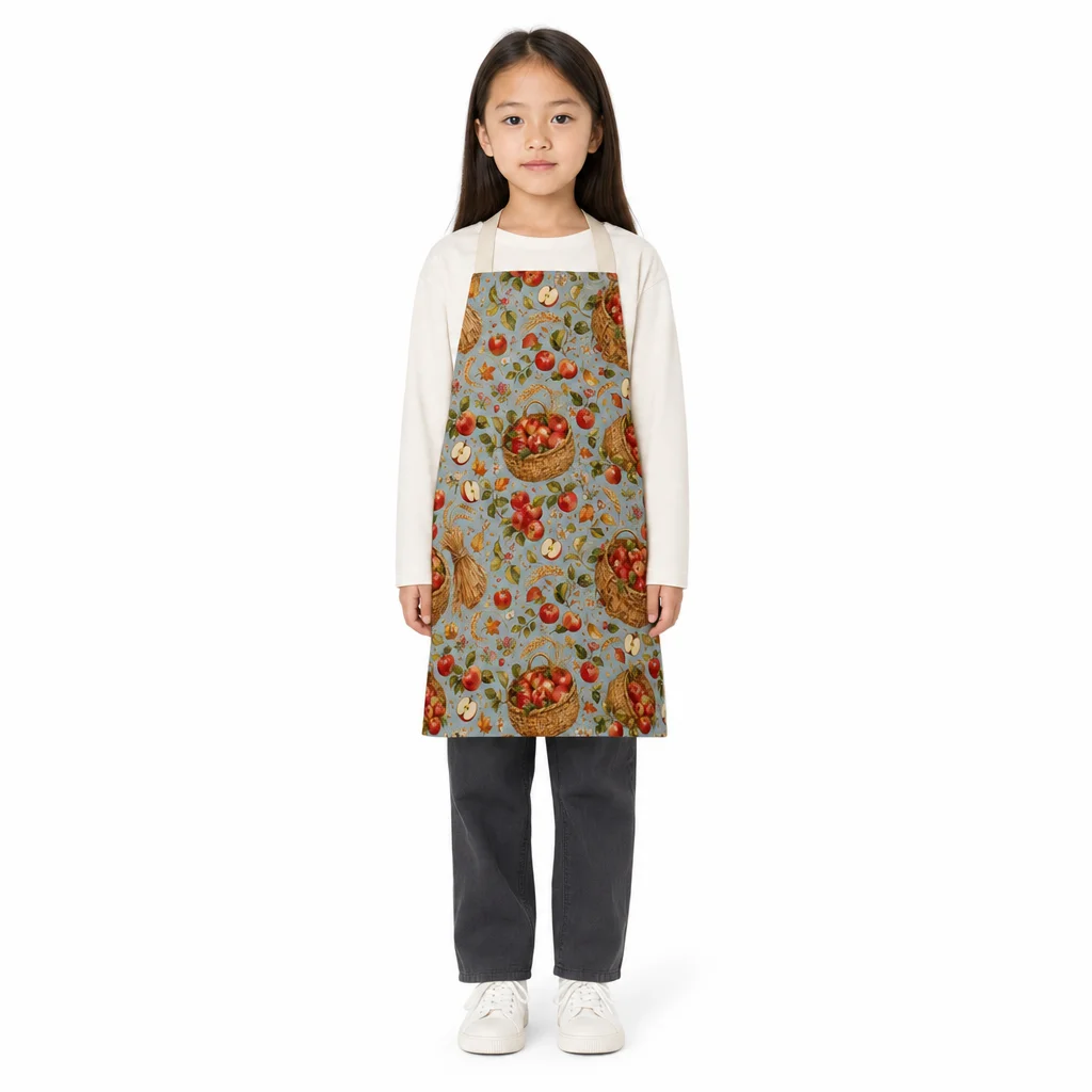 Autumn Orchard Harvest All-Over Print Apron - worn by model