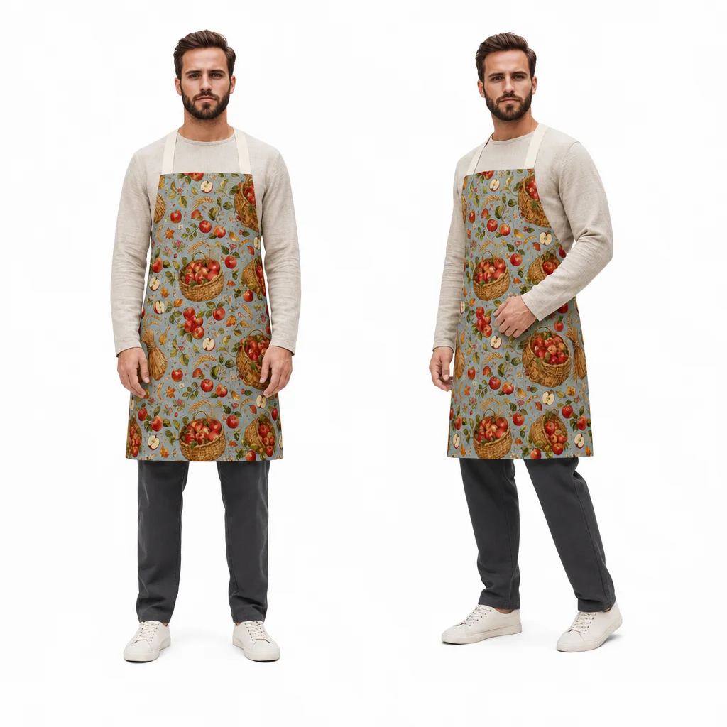 Autumn Orchard Harvest All-Over Print Apron - worn by model