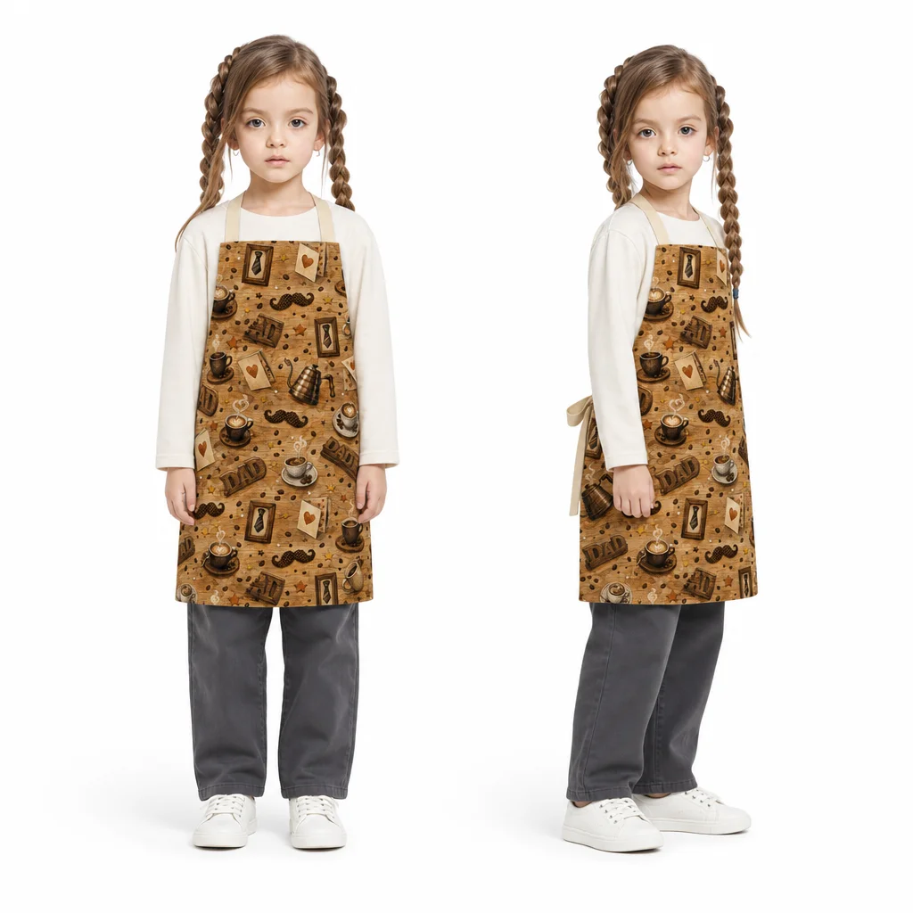 Father's Day Coffee All-Over Print Apron - worn by model