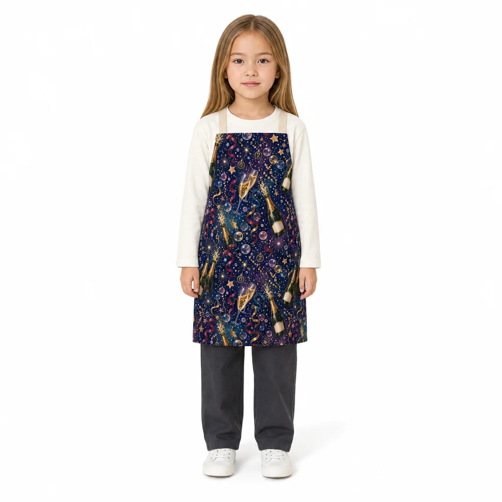 Champagne Starlight Party All-Over Print Apron - worn by model